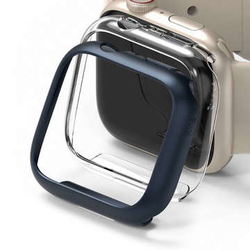 2x Overlay, Ringke Slim, Hülle für Apple Watch 7 41mm Klar