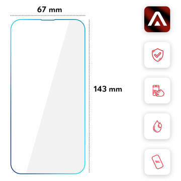 2x Panzerglas 9H Alogy Displayschutz für Apple iPhone 14/14 Pro