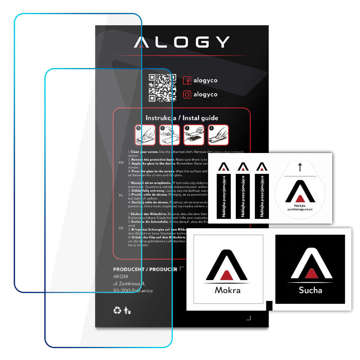 2x Panzerglas 9H Alogy Displayschutz für Samsung Galaxy A73