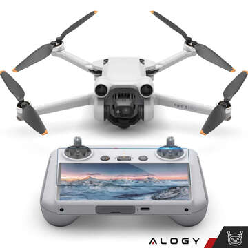 2x Panzerglas für DJI RC / DJI RC 2 - DJI Mini 4 Pro / Air 3 für Drohnenbildschirm Alogy Displayschutzfolie PRO