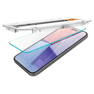 2x Panzerglas für iPhone 15 Plus Spigen Glas.TR „EZ FIT“ Klar