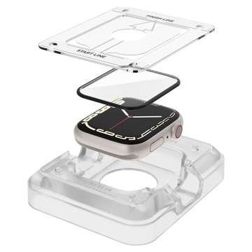 2x Spigen Proflex Ez Fit Hybrid Flexibles Glas für Apple Watch 7 45mm