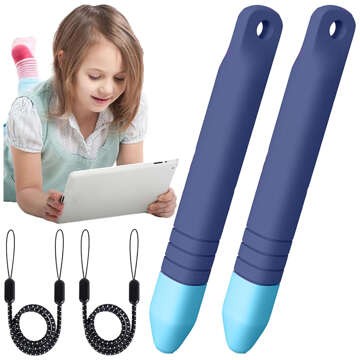 2x Stylus Kapazitiver Touchscreen-Stift für Telefon Tablet Alogy Stylus Pen für Kinder 10 cm Blau