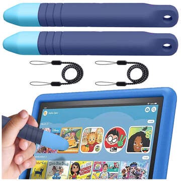 2x Stylus Kapazitiver Touchscreen-Stift für Telefon Tablet Alogy Stylus Pen für Kinder 10 cm Blau