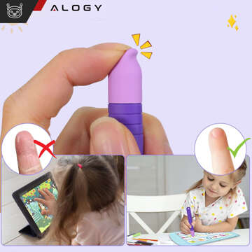 2x Stylus Kapazitiver Touchscreen-Stift für Telefon Tablet Alogy Stylus Pen für Kinder 10 cm Lila