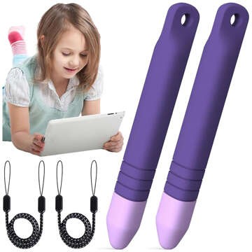 2x Stylus Kapazitiver Touchscreen-Stift für Telefon Tablet Alogy Stylus Pen für Kinder 10 cm Lila