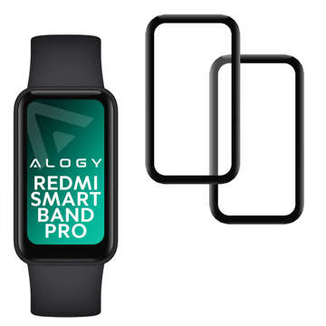 2x flexibles 3D-Alogie-Glas für Xiaomi Redmi Smart Band Pro Black