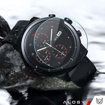 2x gehärtetes Glas für Huawei Watch GT4 GT 4 46 mm Schutz für Smartwatch Alogy Displayschutzfolie Uhr