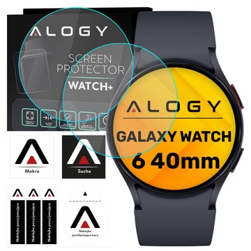 2x gehärtetes Glas für Samsung Galaxy Watch 6 40 mm Schutz für Smartwatch Alogy Displayschutzfolie Watch