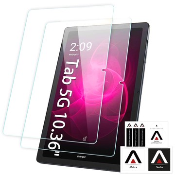 2x gehärtetes Glas für T-Mobile T Tablet 5G 10,36" Tablet-Bildschirm Alogy Displayschutzfolie Pro 9H