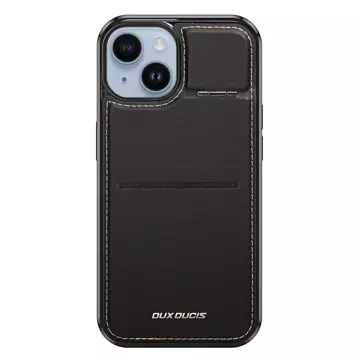 3-in-1-Brieftaschenhülle mit Ständer für iPhone 15 MagSafe RFID-blockierendes Dux Ducis Rafi Mag – Schwarz