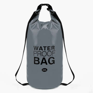 30L Wasserdichter Sack Wasserdichte Tasche Kajak Segel Tasche PVC für Sport Grau