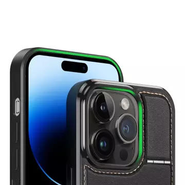 3in1 Wallet Case mit Ständer für iPhone 15 Pro MagSafe RFID Blocker Dux Ducis Rafi Mag – Schwarz