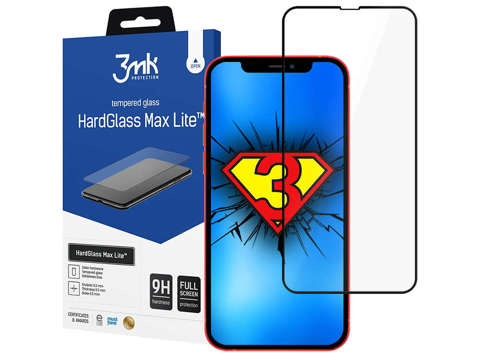 3mk HardGlass Max Lite Panzerglas für Apple iPhone 13 Pro Max / 14 Plus Schwarz