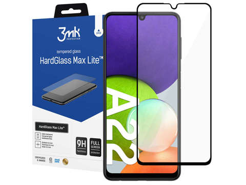 3mk Hartglas HardGlass Max Lite für Samsung Galaxy A22 4G Schwarz