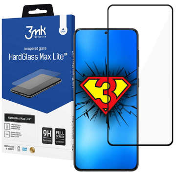 3mk Hartglas HardGlass Max Lite für Samsung Galaxy S22 Plus Schwarz