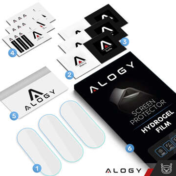 3x Alogy Hydrogel Schutzfolie für Xiaomi Smart Mi Band 8 Smartwatch