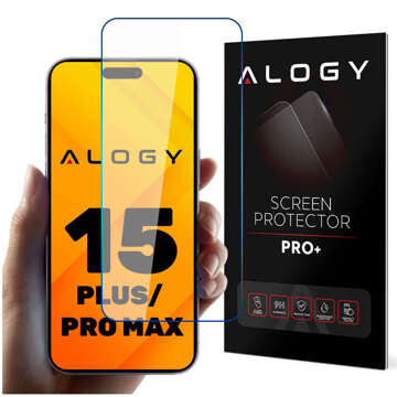 9H gehärtetes Glas für iPhone 15 Plus / 15 Ultra / 15 Pro Max für Alogy Displayschutz PRO