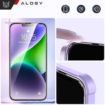 9H gehärtetes Glas für iPhone 15 Plus / 15 Ultra / 15 Pro Max für Alogy Displayschutz PRO