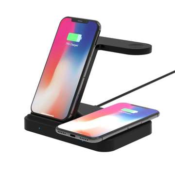 A11 3in1 Wireless Charger Schwarzes Induktionsladegerät