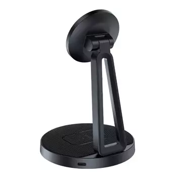 Acefast 15W Qi Wireless Charger für iPhone (mit MagSafe) und Apple AirPods Stand Stand Magnethalter schwarz (E8 schwarz)
