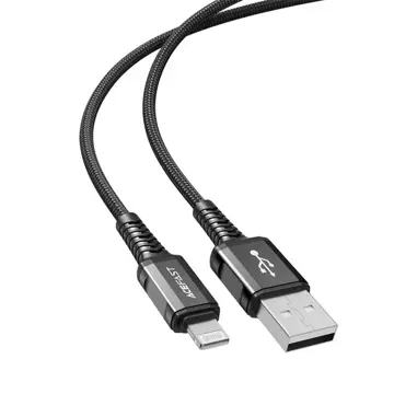 Acefast Kabel MFI USB - Lightning 1,2m, 2,4A schwarz (C1-02 schwarz)