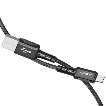 Acefast Kabel MFI USB - Lightning 1,2m, 2,4A schwarz (C1-02 schwarz)