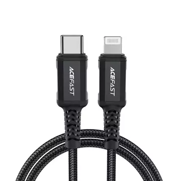 Acefast Kabel MFI USB Typ C - Lightning 1,8m, 30W, 3A schwarz (C4-01 C Schwarz)