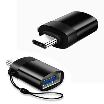 Adapter Alogy Steckerkonverter USB-A 3.0 auf USB-C Typ C Schwarz