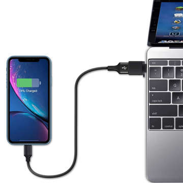 Adapter Alogy Steckerkonverter USB-A 3.0 auf USB-C Typ C Schwarz