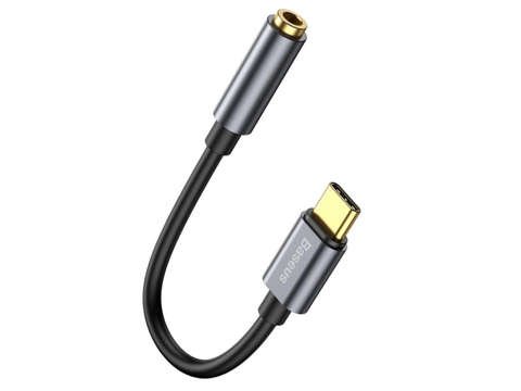 Adapter Baseus L54 USB-C Typ C auf Miniklinke 3,5 mm Audio Grau