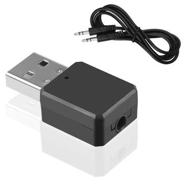 Adapter Bluetooth 5.1 Empfänger Alogy 2in1 AUX - Drahtloses Signal Doppelseitig USB-A Schwarz