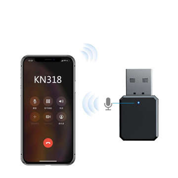 Adapter Bluetooth 5.1 Empfänger Alogy 2in1 AUX - Drahtloses Signal Doppelseitig USB-A Schwarz