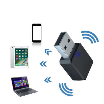 Adapter Bluetooth 5.1 Empfänger Alogy 2in1 AUX - Drahtloses Signal Doppelseitig USB-A Schwarz