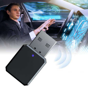 Adapter Bluetooth 5.1 Empfänger Alogy 2in1 AUX - Drahtloses Signal Doppelseitig USB-A Schwarz