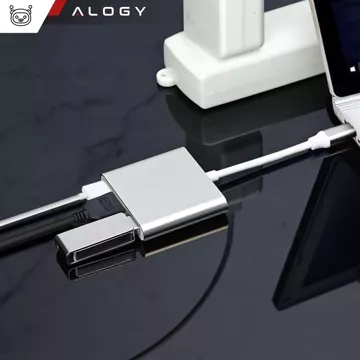 Adapter HUB 3in1 Alogy Adapter USB-C 3.0 HDMI USB-A Silber