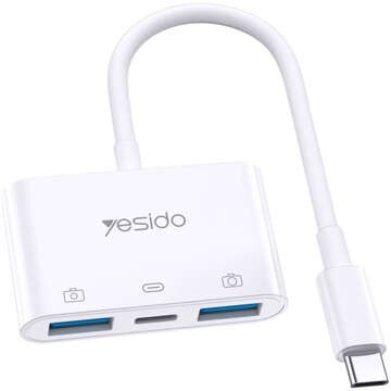 Adapter OTG HUB USB-C Typ C auf USB-C 2x USB 2.0 Stecker