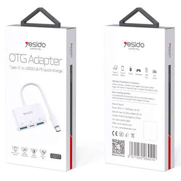 Adapter OTG HUB USB-C Typ C auf USB-C 2x USB 2.0 Stecker