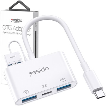 Adapter OTG HUB USB-C Typ C auf USB-C 2x USB 2.0 Stecker