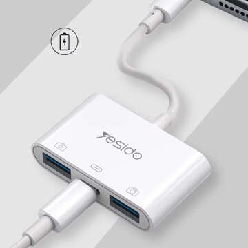 Adapter OTG HUB USB-C Typ C auf USB-C 2x USB 2.0 Stecker