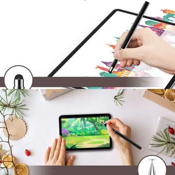 Alogy 2-in-1 Eingabestift kapazitiver Touch für Tablet-Bildschirm Schwarz