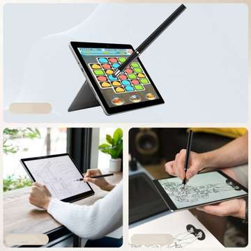 Alogy 2-in-1 Eingabestift kapazitiver Touch für Tablet-Bildschirm Schwarz