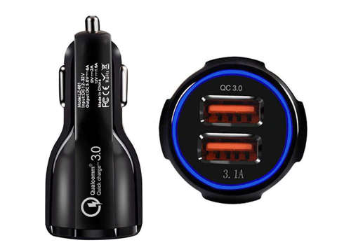 Alogy 2x USB 3.1A QC 3.0 18W Fast Car Charger 6A Kabel 1m Case