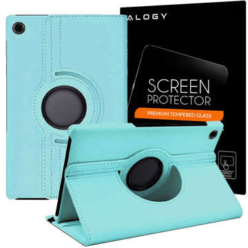 Alogy 360 Rotary Case für Lenovo Tab M10 10.1 2. Generation TB-X306 X / F / L Blaues Glas