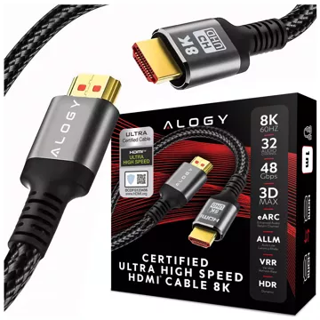 Alogy 8K 60Hz 48GBps 3m HDMI 2.1 Kabel Schwarz