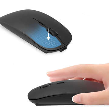 Alogy Bluetooth 5.0 Kabellose Maus Maus für Laptop Tablet PC 2,4 GHz Schwarz