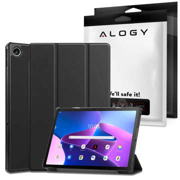 Alogy Book Cover Case für Lenovo M10 Plus 10.6" TB-125F / TB-128F Schwarzes Glas