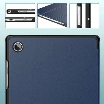 Alogy Book Cover Case für Samsung Galaxy Tab A8 2021 SM-X200 / SM-X205 Marineblaues Glas