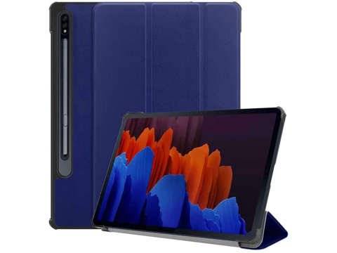 Alogy Book Cover Case für Samsung Galaxy Tab S7 / S8 11.0 T870 / T875 / T876B / X700 / X706 Marineblau