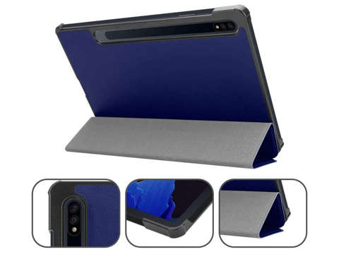 Alogy Book Cover Case für Samsung Galaxy Tab S7 / S8 11.0 T870 / T875 / T876B / X700 / X706 Marineblau